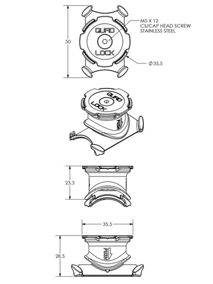 Система за монтаж QUAD LOCK Bike Handlebar/Stem Mount