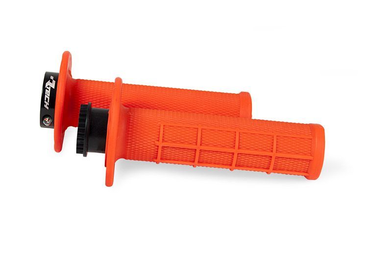 Мото ръкохватки RACETECH Lock On Neon Orange