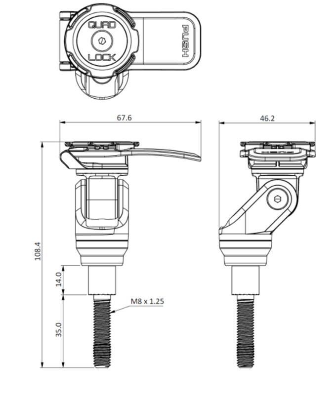 QUAD LOCK Handlebar Clamp Mount