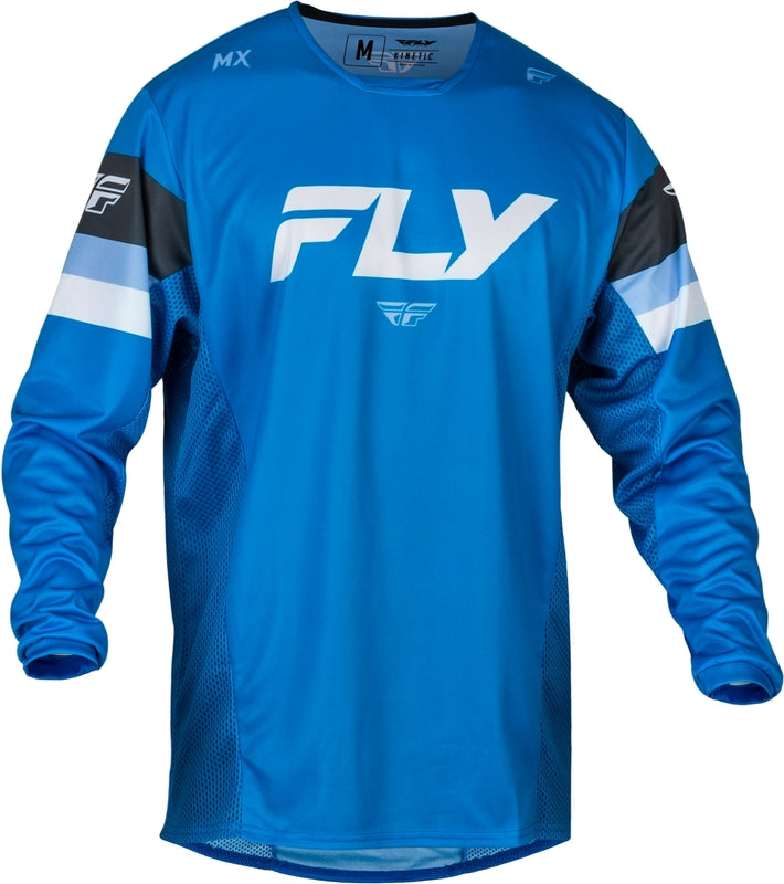 Детска мотокрос блуза FLY RACING Kinetic Prix- Bright Blue/Charcoal/White