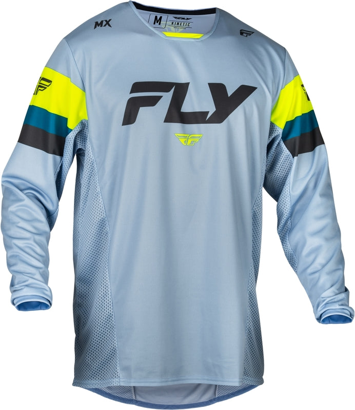 Мотокрос блуза FLY RACING Kinetic Prix- Ice Grey/Charcoal/Hi-Vis
