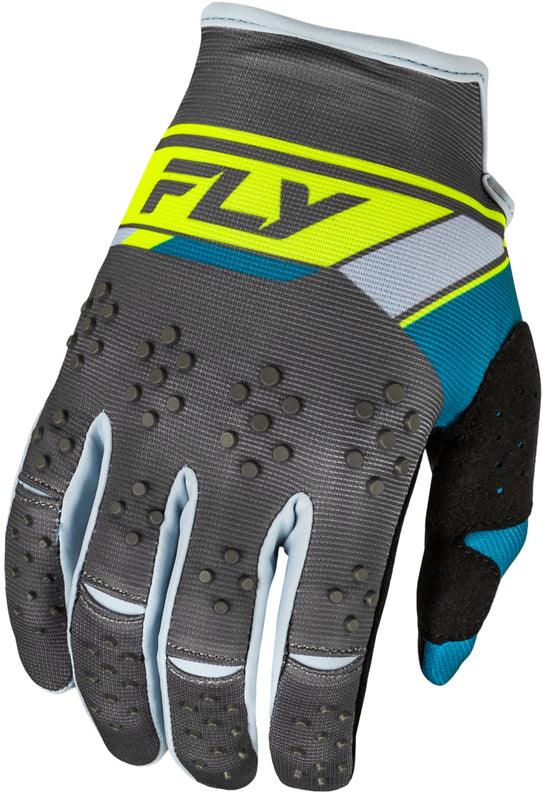 Детски мотокрос ръкавици FLY RACING Kinetic Prix- Charcoal/Hi-Vis