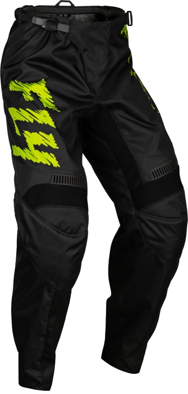 Детски мотокрос брич FLY RACING F-16 Riding- Black/Neon Green/Light Grey