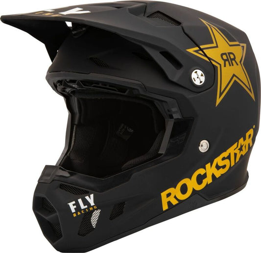 Мотокрос каска FLY RACING Formula CC Rockstar - Matte Black/Gold