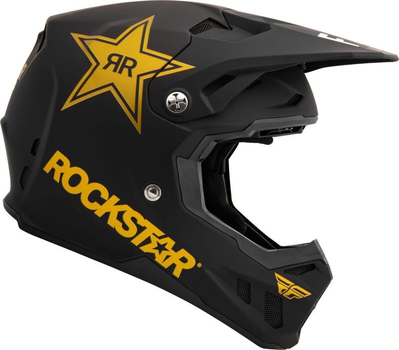 Мотокрос каска FLY RACING Formula CC Rockstar - Matte Black/Gold