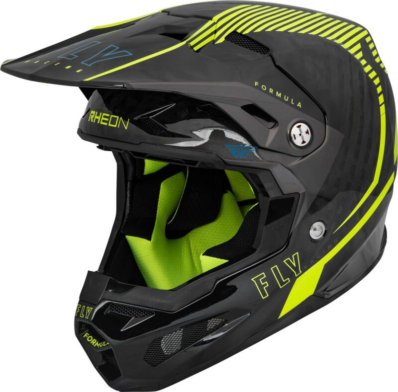 Мотокрос каска FLY RACING Formula Carbon Tracer Helmet - Hi-Vis/Black