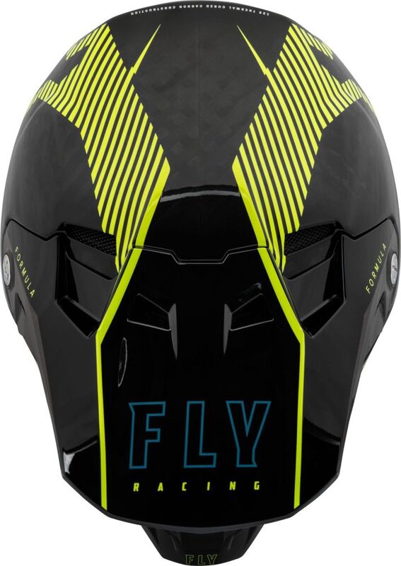 Мотокрос каска FLY RACING Formula Carbon Tracer Helmet - Hi-Vis/Black