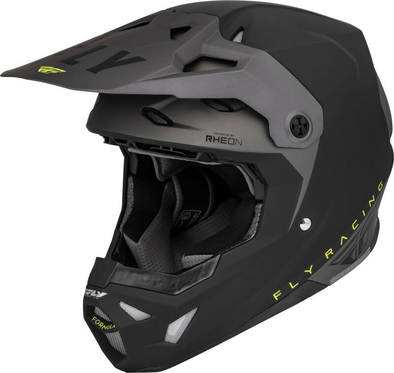 Мотокрос каска FLY RACING Formula CP Slant- Matte Black/Grey/Hi-Vis