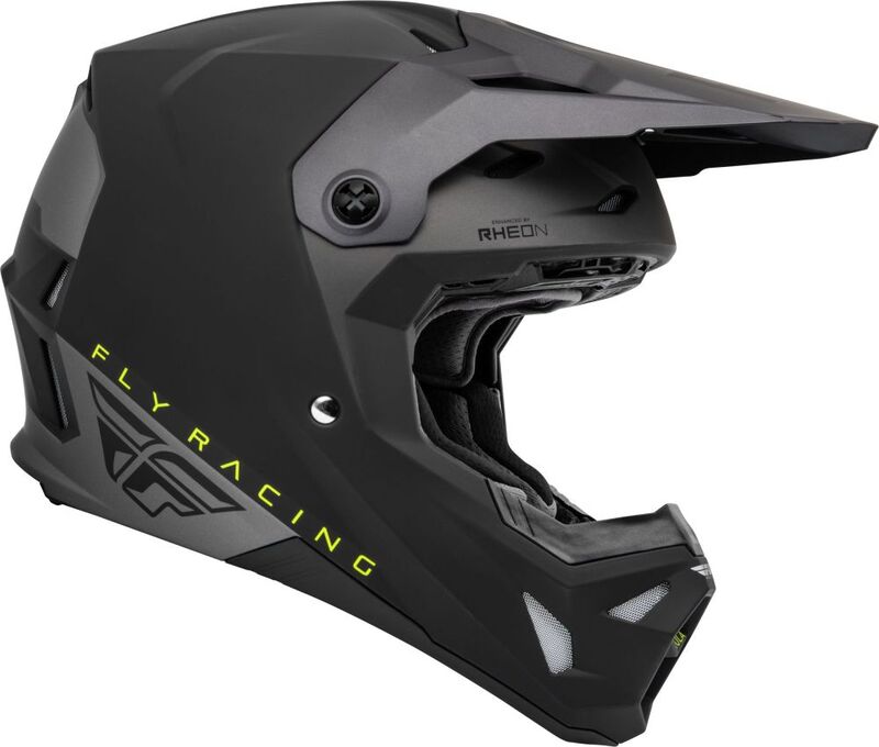 Мотокрос каска FLY RACING Formula CP Slant- Matte Black/Grey/Hi-Vis