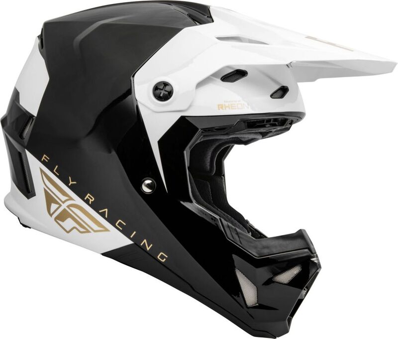 Мотокрос каска FLY RACING Formula CP Slant- Black/White/Gold