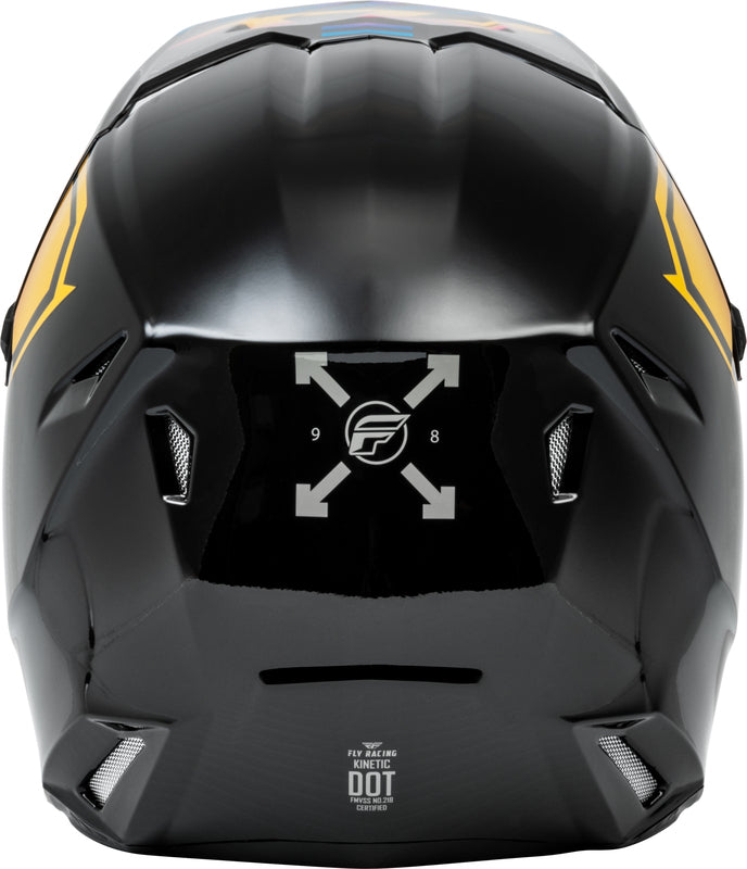 Детска крос каска FLY RACING Kinetic Menace - Black/Sunrise