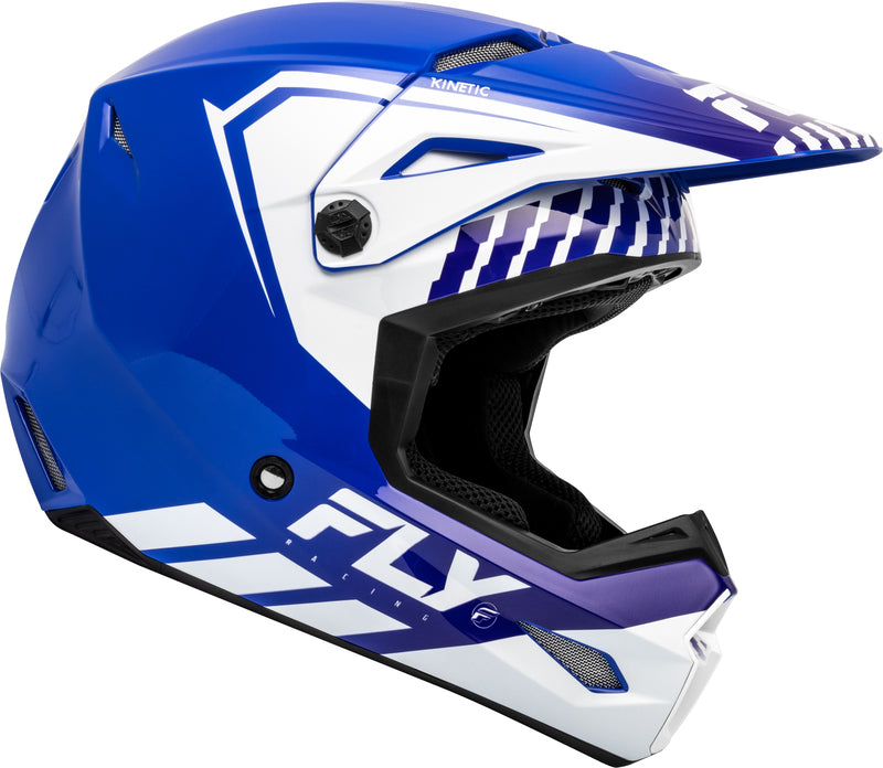 Мотокрос каска FLY RACING Formula Kinetic Menace - Blue/White