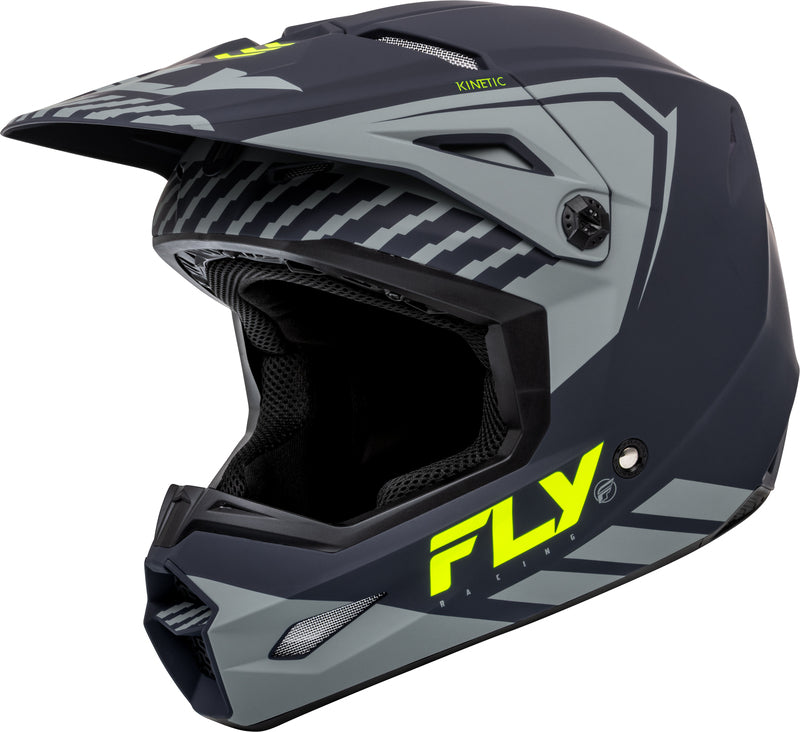 Мотокрос каска FLY RACING Formula Kinetic Menace - Matte Grey/Hi-Vis