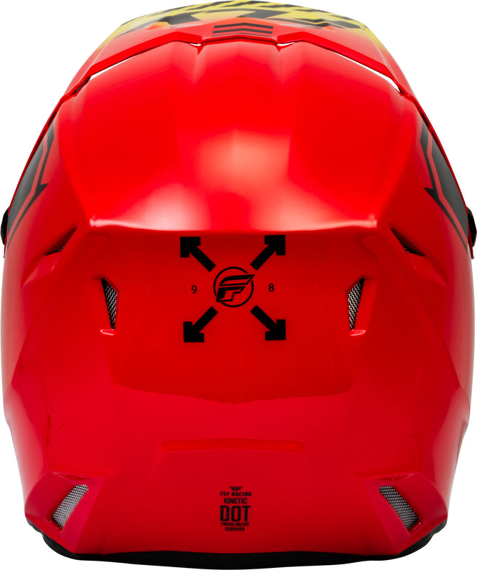 Детска крос каска FLY RACING Kinetic Menace - Red/Black/Yellow