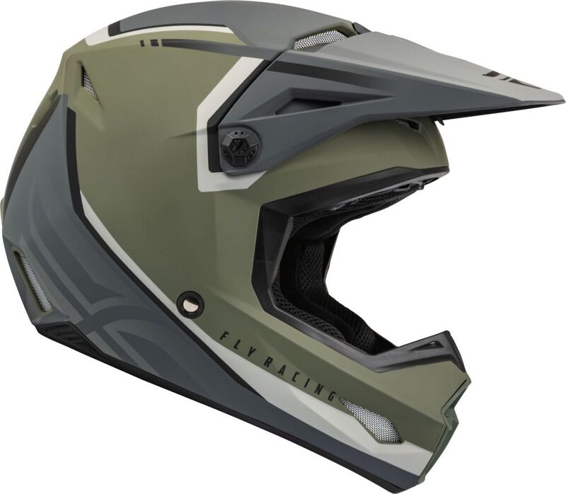 Мотокрос каска FLY RACING Formula Kinetic Vision-Olive Green/Grey