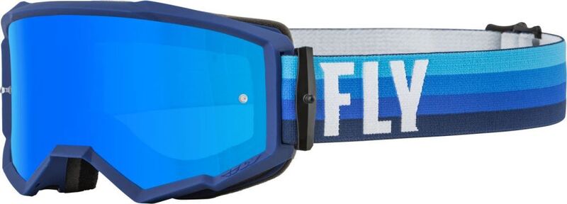 Мотокрос очила FLY RACING Zone Black/Blue - Sky Blue Mirror/Smoke Lens
