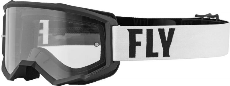 Мотокрос очила FLY RACING Focus White/Black - Clear Lens