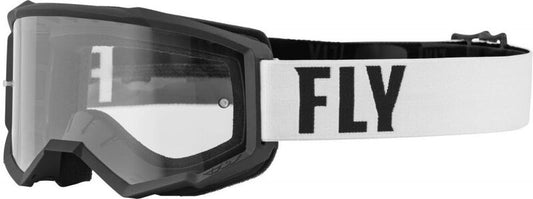 Мотокрос очила FLY RACING Focus White/Black - Clear Lens