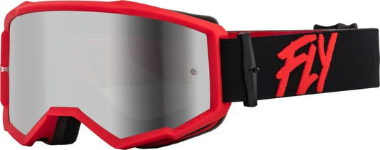 Мотокрос очила FLY RACING Zone Black/Red W/ Silver Mirror/Smoke Lens