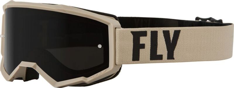 Мотокрос очила FLY RACING Focus Sand Khaki/Brown - Dark Smoke Lens