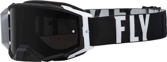 Мотокрос очила FLY RACING Zone Pro Black/White W/Dark Smoke Lens W/Post