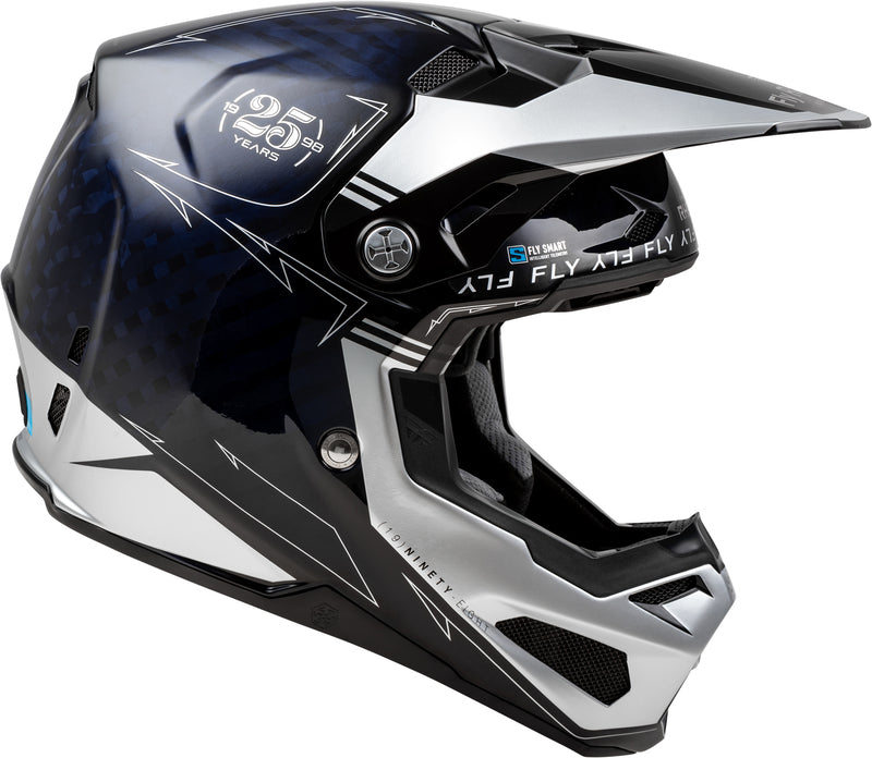 Мотокрос каска FLY RACING Formula Smart Carbon Legacy-Blue/Silver
