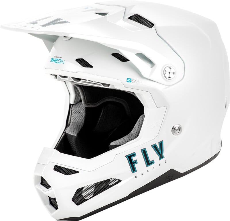 Мотокрос каска FLY RACING Formula S Carbon Solid Helmet - White 2025