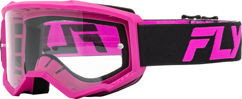 Детски мотокрос очила FLY RACING Focus Black/Pink - Clear