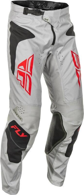 Мотокрос брич FLY RACING Kinetic SYM -Light Grey/Red/Black 2025