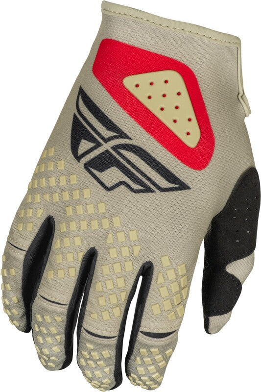 Мотокрос ръкавици FLY RACING Kinetic SYM- Light Grey/Red/Black 2025