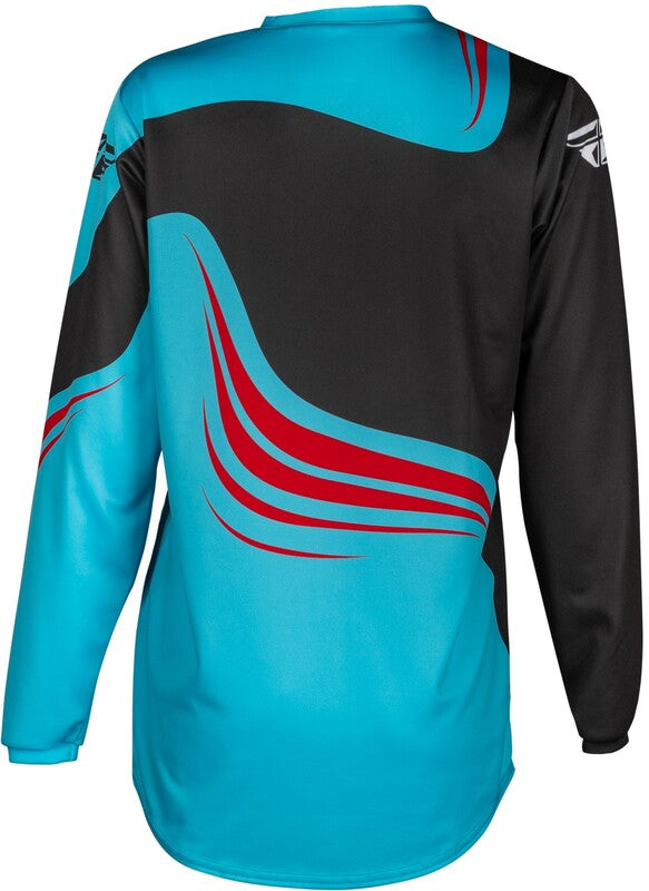 Детска мотокрос блуза FLY RACING F-16 Riding - Cyan/Black/Red 2025