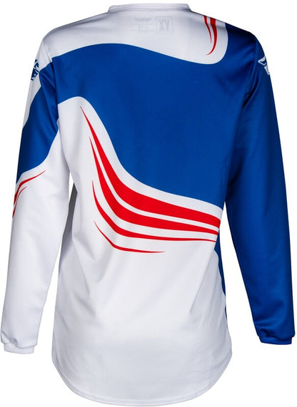 Детска мотокрос блуза FLY RACING F-16 Riding - Red/White/Blue 2025