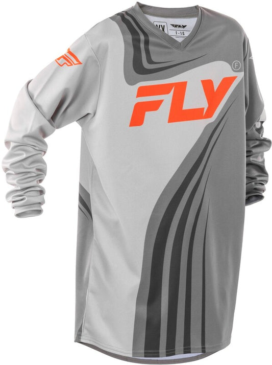 Детска мотокрос блуза FLY RACING F-16 Riding - Grey/Orange 2025