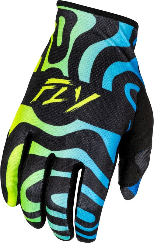 Мотокрос ръкавици FLY RACING Lite S.E. Zen- Black/Blue/Hi-Vis 2025