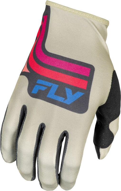 Детски мотокрос ръкавици FLY RACING Lite S.E. Vice - Light Grey/Pink/Coral 2025