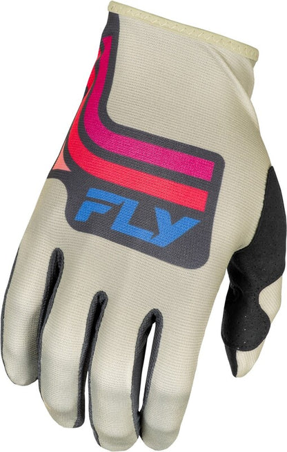 Детски мотокрос ръкавици FLY RACING Lite S.E. Vice - Light Grey/Pink/Coral 2025