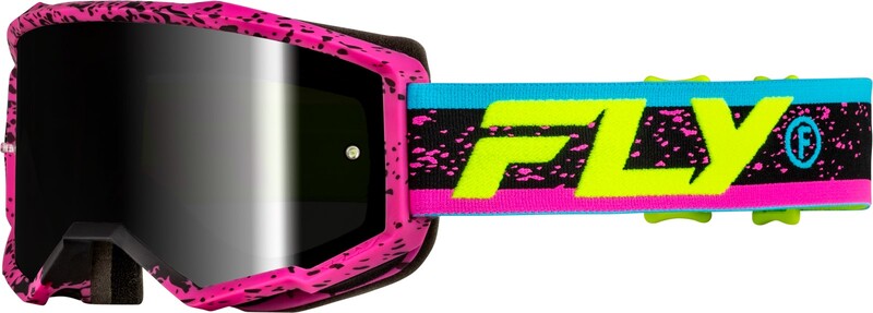 Мотокрос очила FLY RACING Zone Pink/Black/Hi-Vis - Black Mirror/Smoke Lens 2025