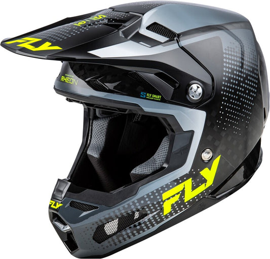 Мотокрос каска FLY RACING Formula S Carbon Protocol-Black Carbon/Grey/Hi-Vis 2025
