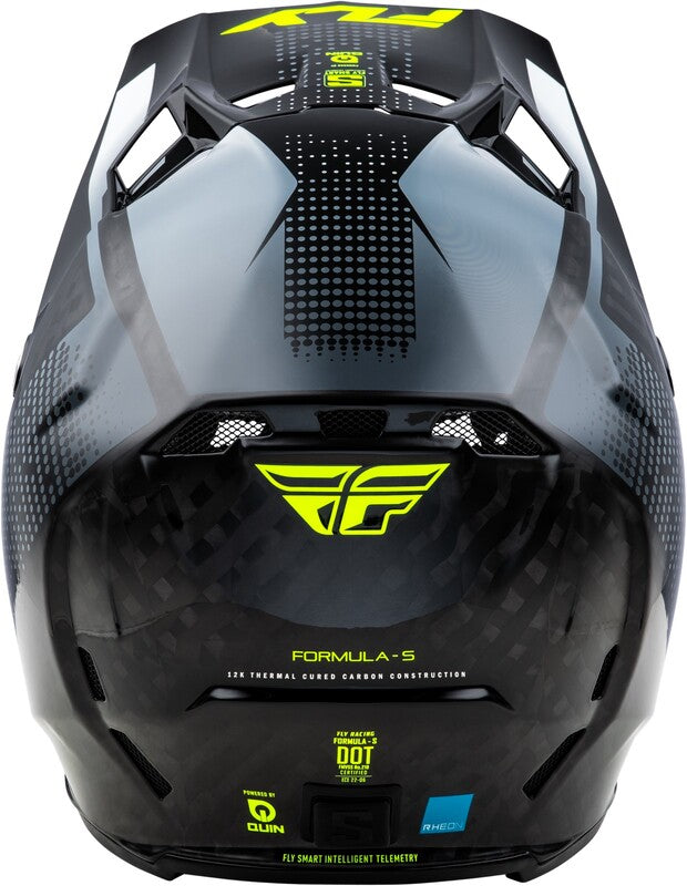Мотокрос каска FLY RACING Formula S Carbon Protocol-Black Carbon/Grey/Hi-Vis 2025