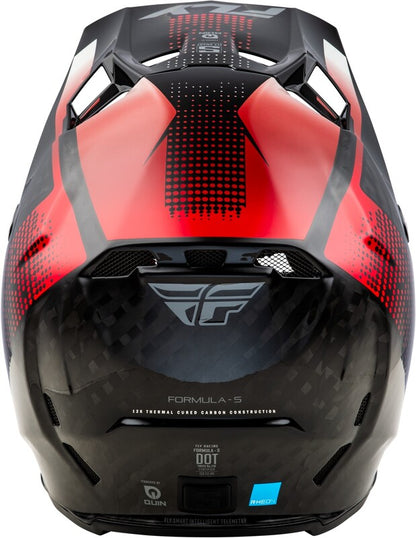 Мотокрос каска FLY RACING Formula S Carbon Protocol-Black Carbon/Red 2025