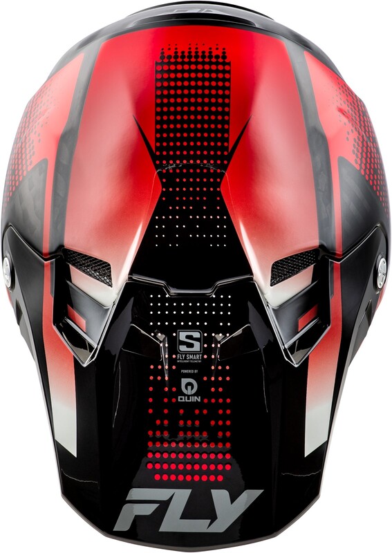 Мотокрос каска FLY RACING Formula S Carbon Protocol-Black Carbon/Red 2025