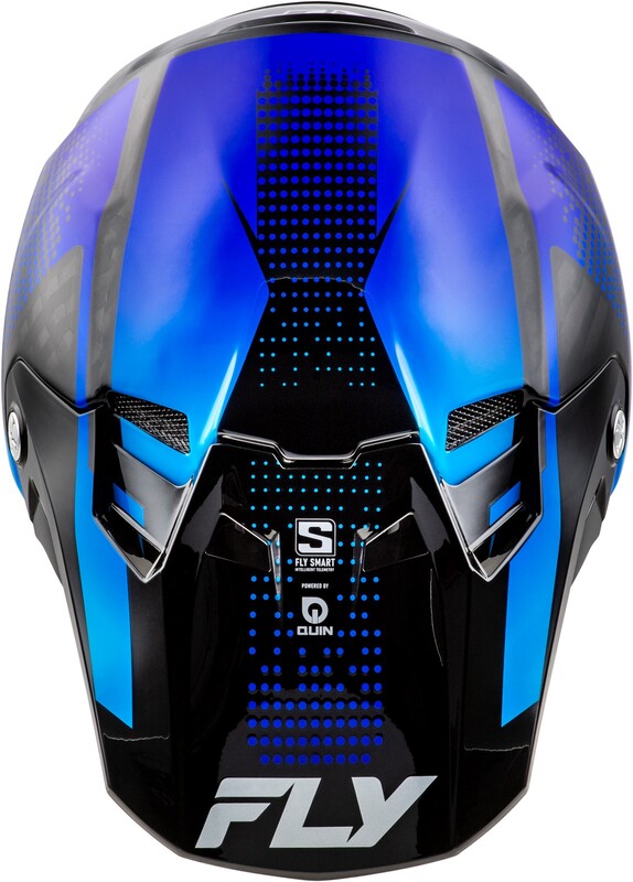 Мотокрос каска FLY RACING Formula S Carbon Protocol-Black Carbon/Blue 2025