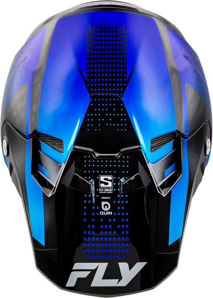 Мотокрос каска FLY RACING Formula S Carbon Protocol-Black Carbon/Blue 2025