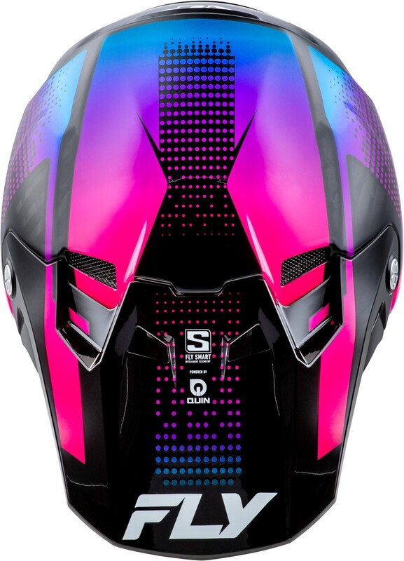 Мотокрос каска FLY RACING Formula S Carbon Protocol-Black Carbon/Blue/Pink 2025