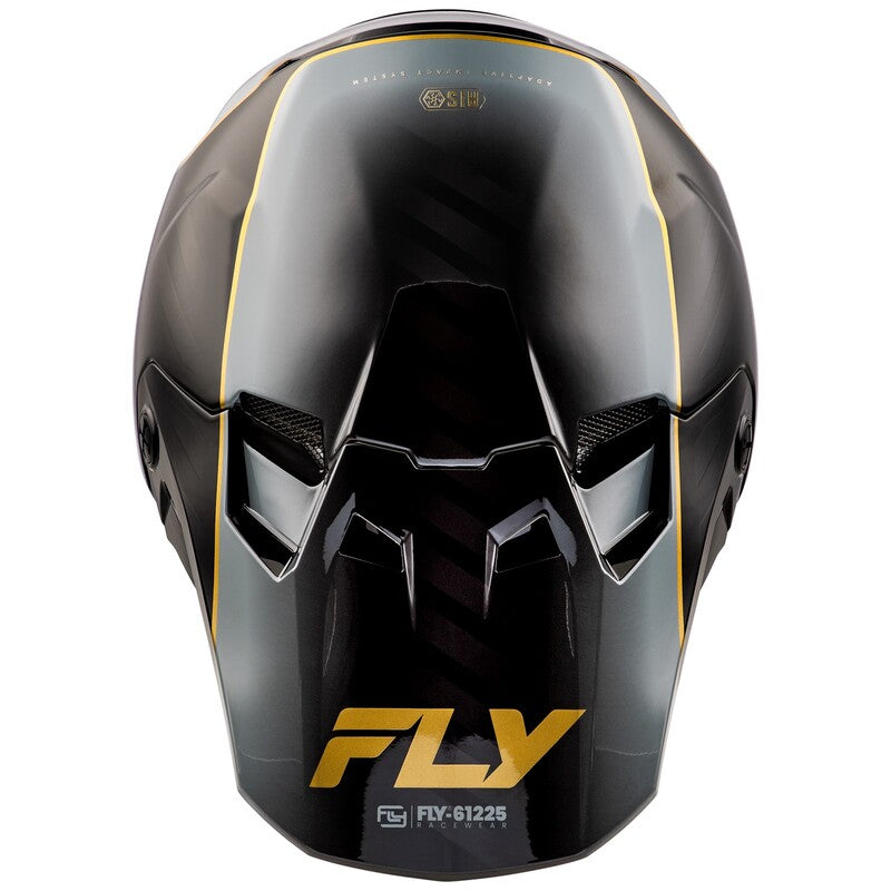 Мотокрос каска FLY RACING Formula CC L.E. Underglow - Black/Grey/Gold 2025