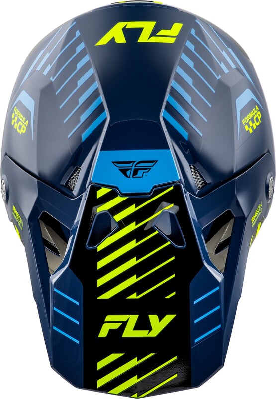 Мотокрос каска FLY RACING Formula CP Slice - Navy/Hi-Vis/White 2025