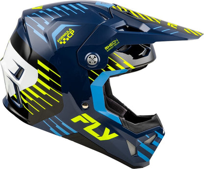 Мотокрос каска FLY RACING Formula CP Slice - Navy/Hi-Vis/White 2025