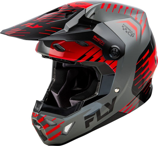 Мотокрос каска FLY RACING Formula CP Slice - Grey/Red/Black 2025