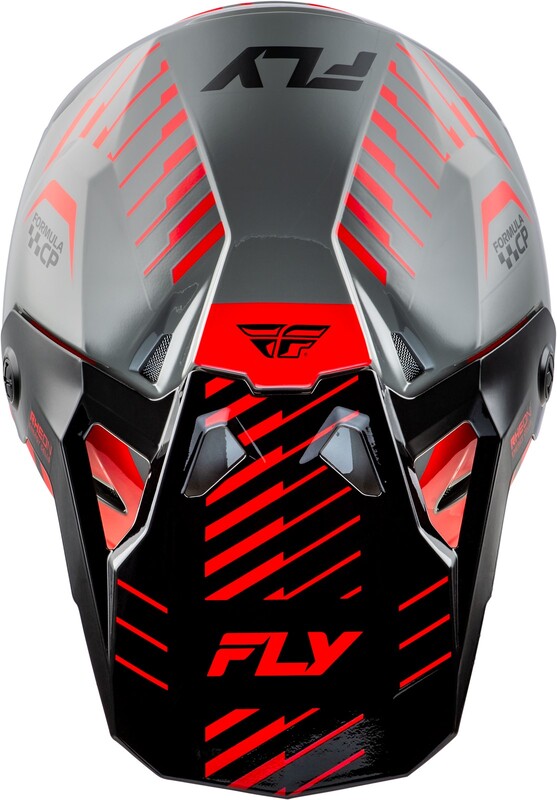 Мотокрос каска FLY RACING Formula CP Slice - Grey/Red/Black 2025