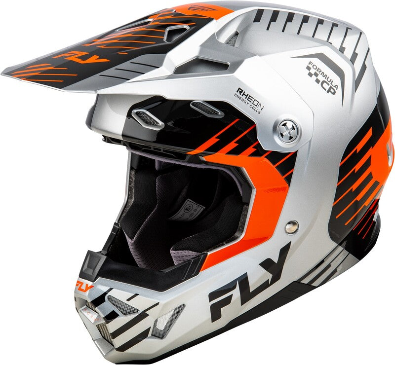Мотокрос каска FLY RACING Formula CP Slice - Grey/Orange/Black 2025